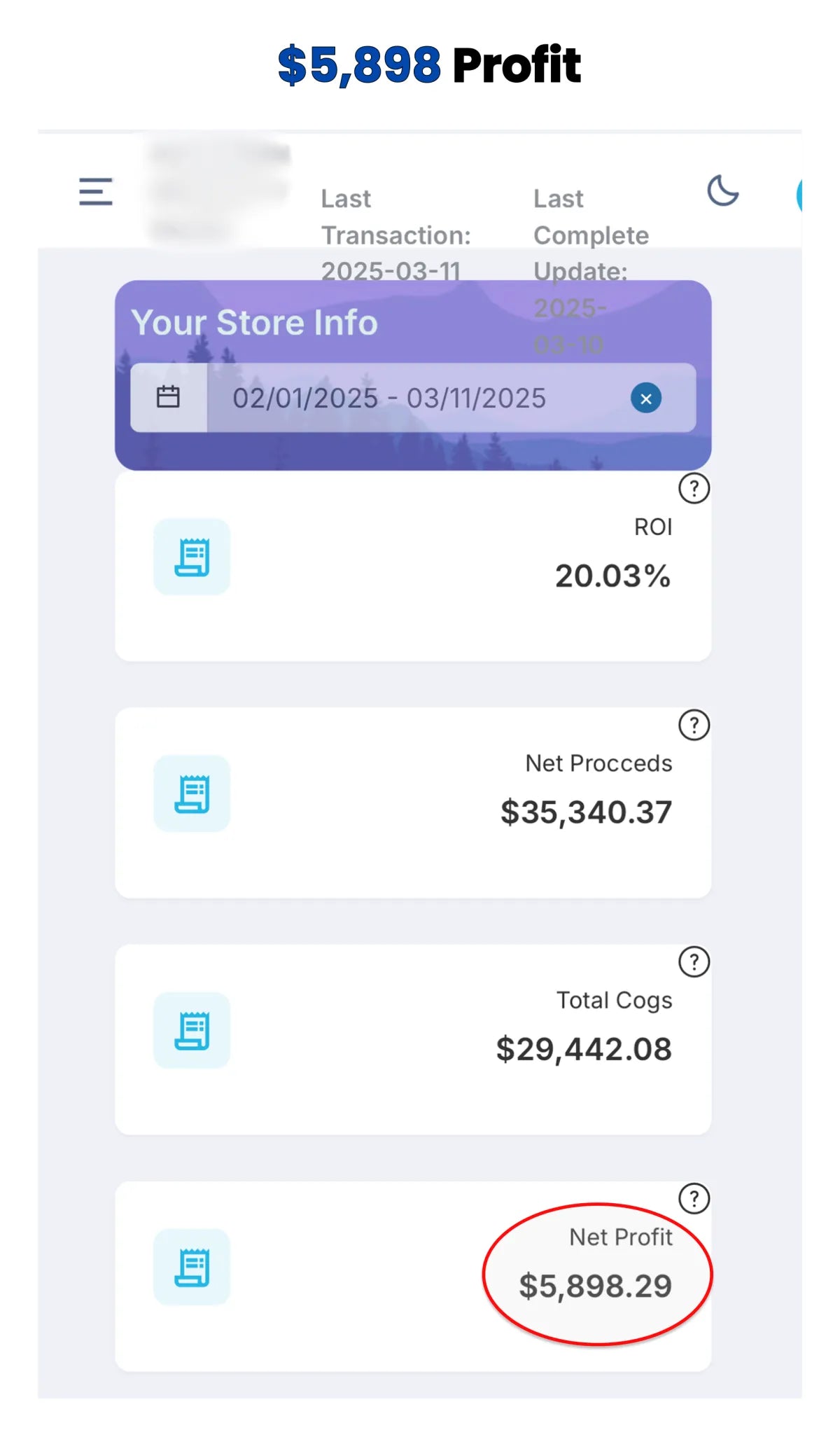 See our Amazon store technology platform dashboard - Image 3